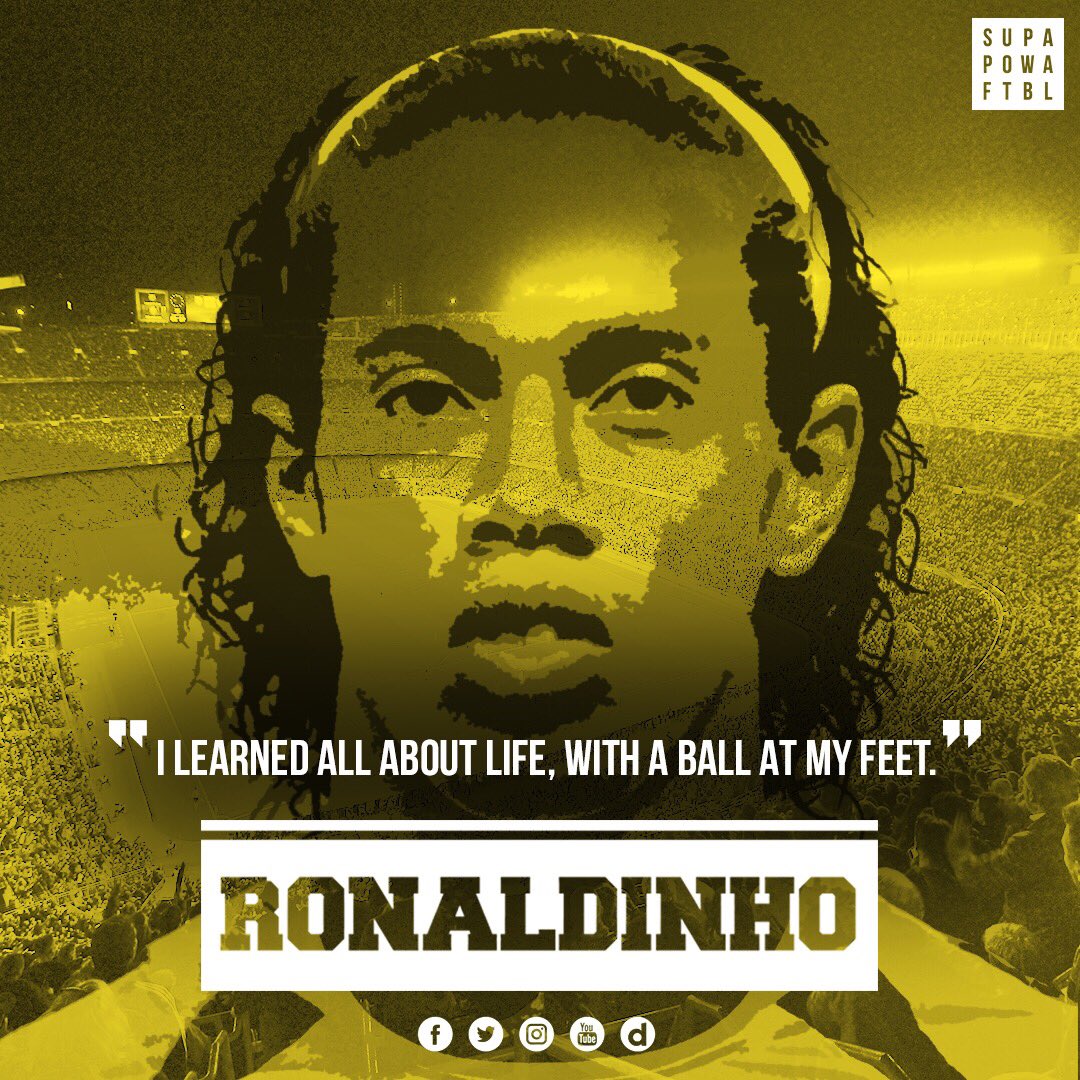 King of Samba. Master of Ginga. Wizard of the game.  Happy birthday Ronaldinho Gaúcho!     