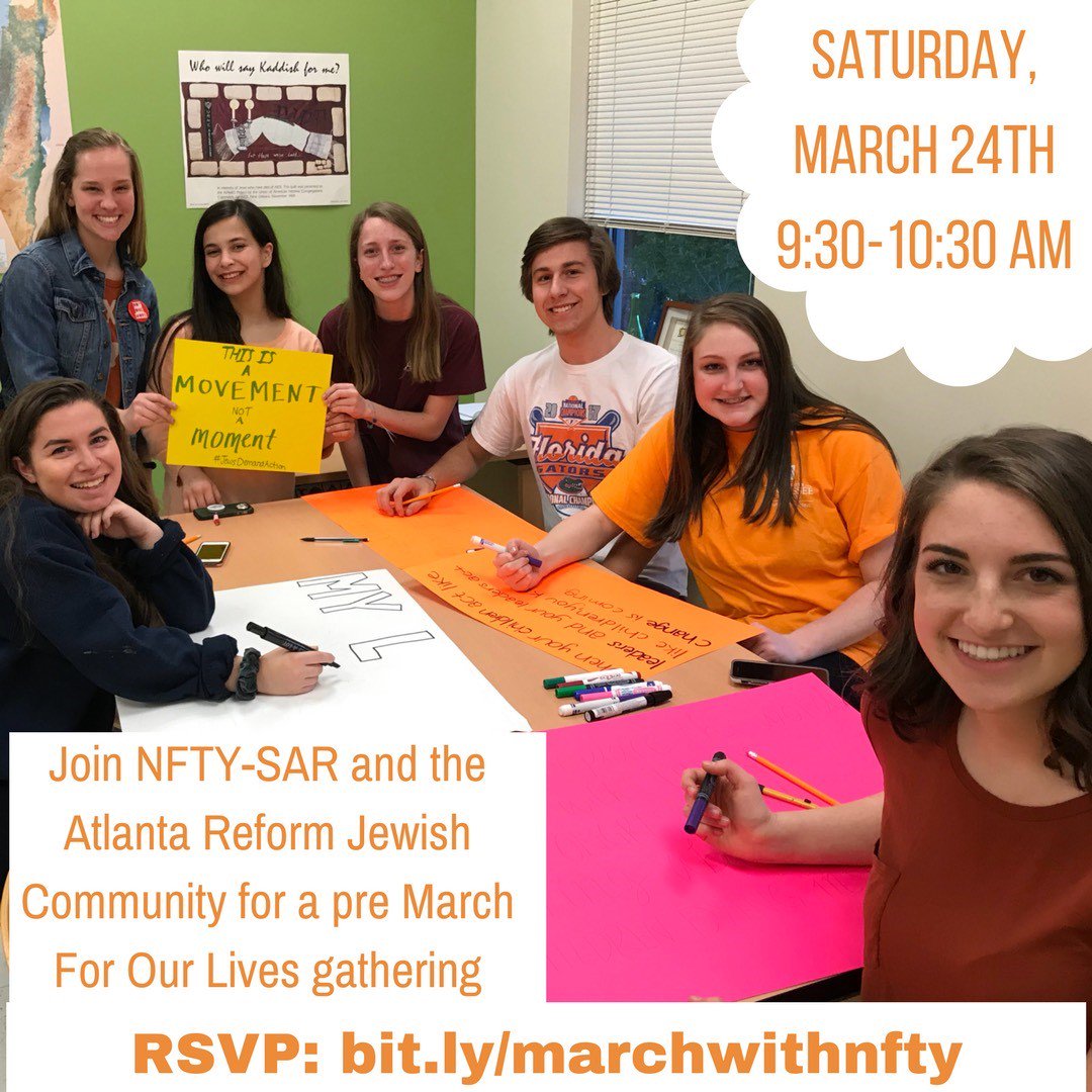 Join The Temple and the Reform Jewish Community at the March For Our Lives this Saturday, March 24