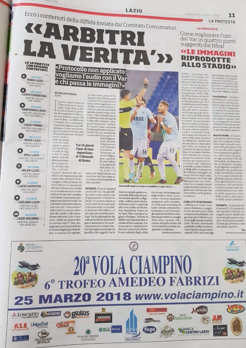 Volaciampino's tweet photo. @CorSport https://t.co/yYpjAWWOcR