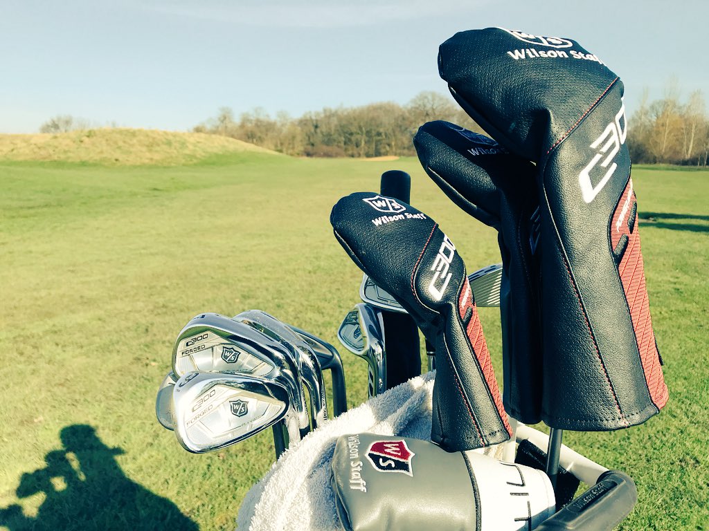 Crinkle22's tweet photo. Rocking @WilsonGolfUK Set played lovely buzzing for the season to get going now #WAS #C300 #pmpwedges https://t.co/3QwztQ8zoJ
