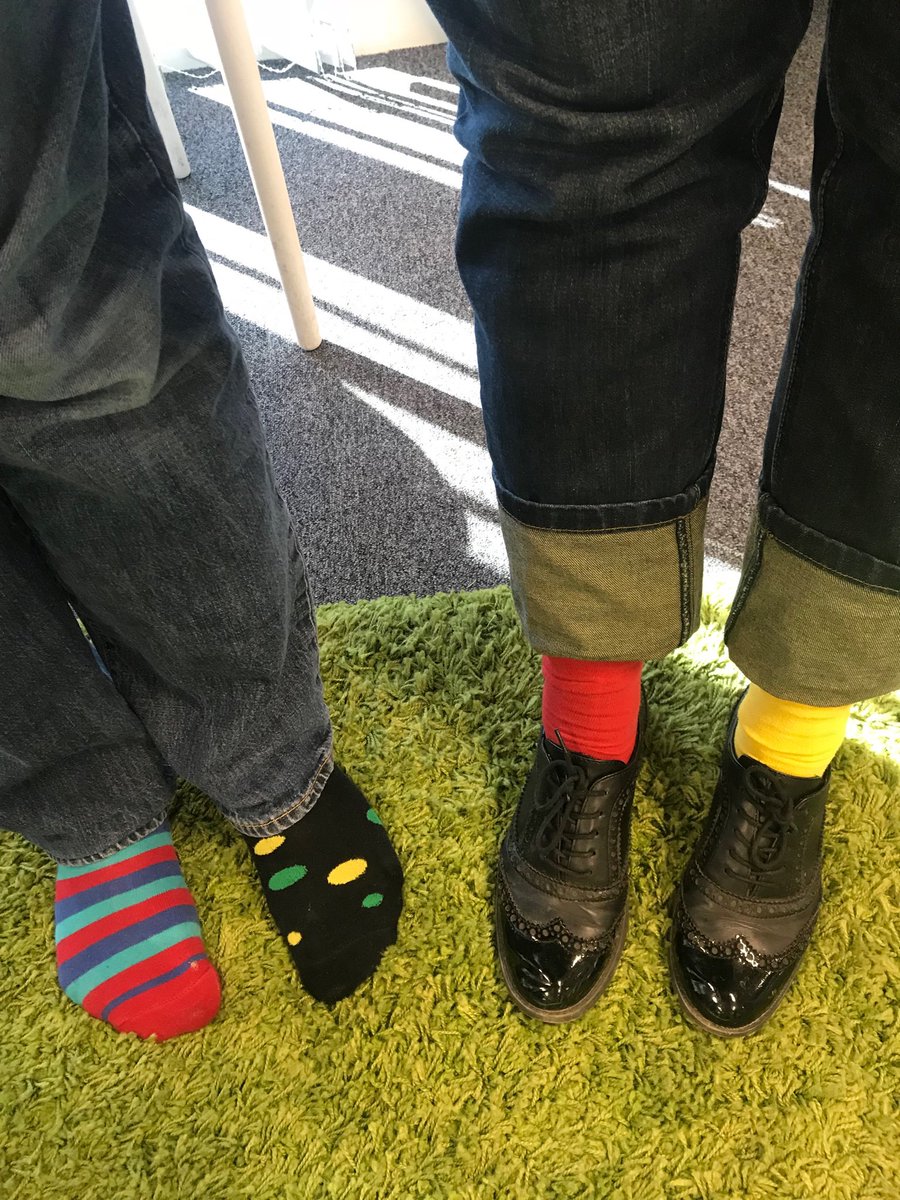 Great day in <a href="/HelpfulClinic/">The Helpful Clinic</a> with colleague <a href="/nrjohnson_uk/">Neil Johnson NFFC 🌳🔴⚪️</a> celebrating #WDSD #LotsOfSocks
