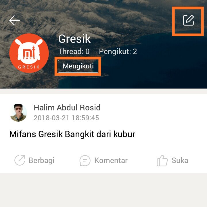 mifansgresik's tweet photo. Kuy mari diramein.
Caranya,
Buka aplikasi Mi Community. Yang belum daftar, daftar aja dulu.
Pilih tulisan Subforum di menubar bawah.
Cari lalu buka nama Gresik di kategori Mi Fan Club
Pilih ikuti.
Monggo bikin thread di situ biar rame.
#mifansgresik #mifans #gresiksumpek https://t.co/EbHmjlTx2P