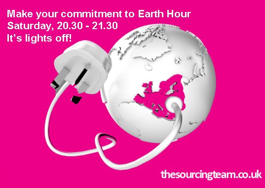 SourcingTeamSCM's tweet photo. Support us for #EarthHour2018  #Responsible global sourcing – specialised in branded #marketing products. We're in! #Committed to switching off  #Connect2Earth https://t.co/pUp2J2YAXm https://t.co/TBs1ZhQl7i