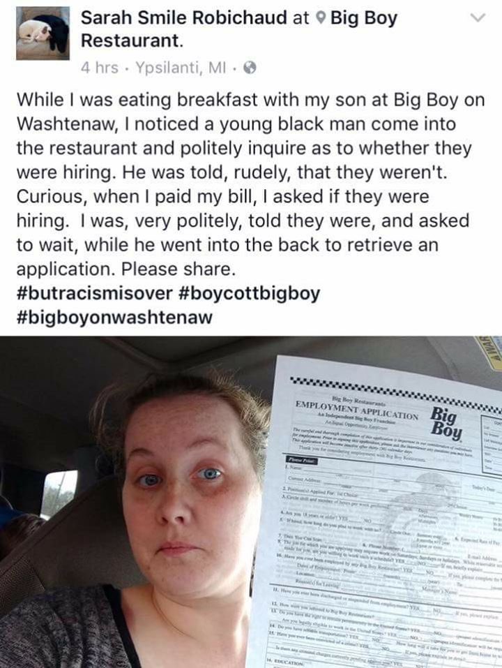 roxnonstop's tweet photo. #butracismisover #boycottbigboy #boycottsystematicracism #womensmonth #womenmakeadifference @SRuhle can you please shout out this wonderful woman! Sarah Smile TY💃#womenrule https://t.co/4jaQ3GFVST