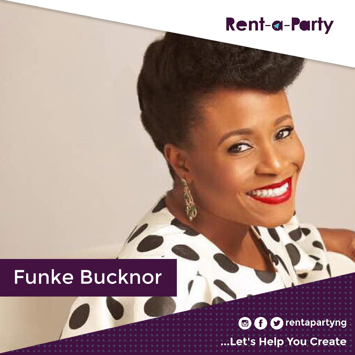 rentapartyng's tweet photo. Our #WCW is the amazing @funkebucknor, founder/CEO of @ZapphaireEvents.This Lawyer turned #EventPlanner has received so many accolades for her work. As one of the pioneers of #eventplanning in Nigeria, we love her passion and courage in breaking frontiers

#Nigerianeventplanner https://t.co/w0FhrDEQoE