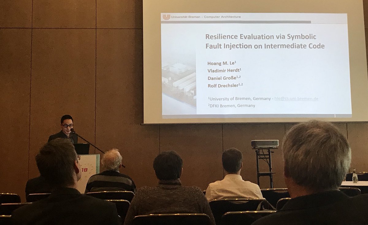 Daniel_Grosse's tweet image. Hoang M. Le presents
Resilience Evaluation via Symbolic Fault Injection on Intermediate Code at DATE2018
#DATEconference