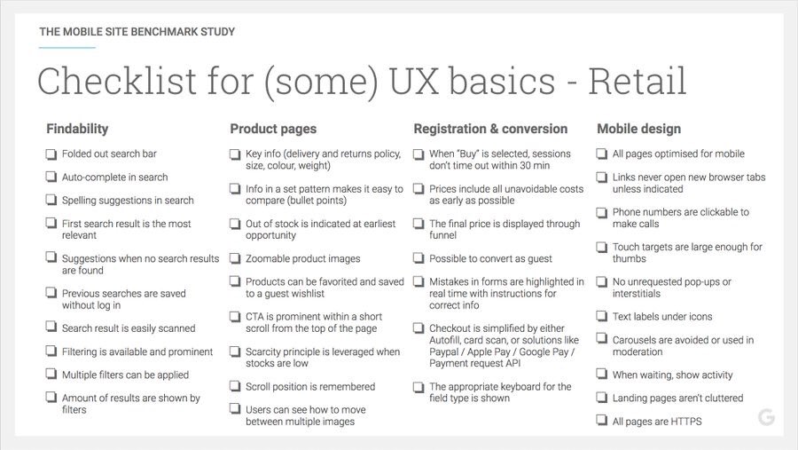 LinaCHansson's tweet image. Action point from my talk at #Webbdagarna: 2. Fix findability. Use these checklists to make sure your site has basic UX.