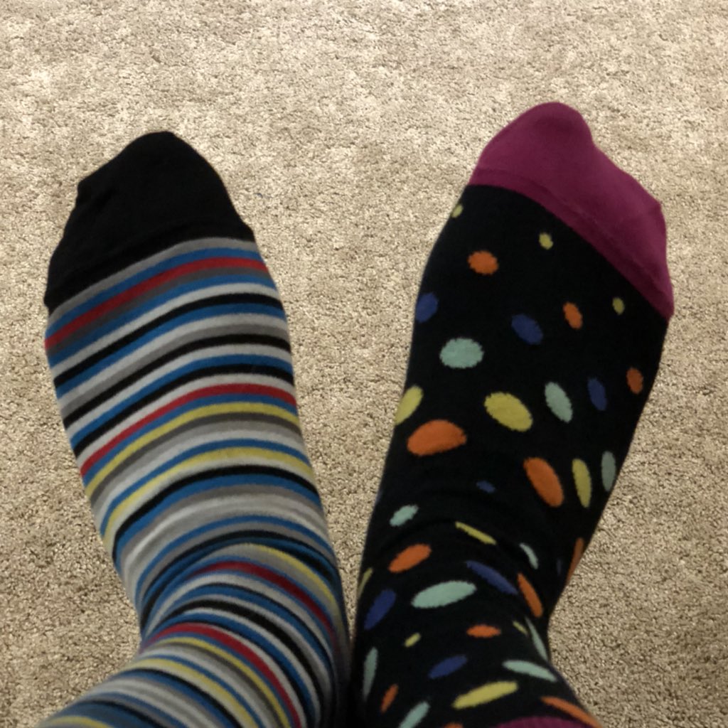 Going outside my comfort zone for 
#downsydromeawareness #docstockssocks