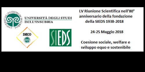 _SIEDS's tweet photo. LV Riunione Scientifica 2018 Coesione sociale, welfare e sviluppo equo e sostenibile https://t.co/T966OB8mSm https://t.co/Re6LtCuK3a