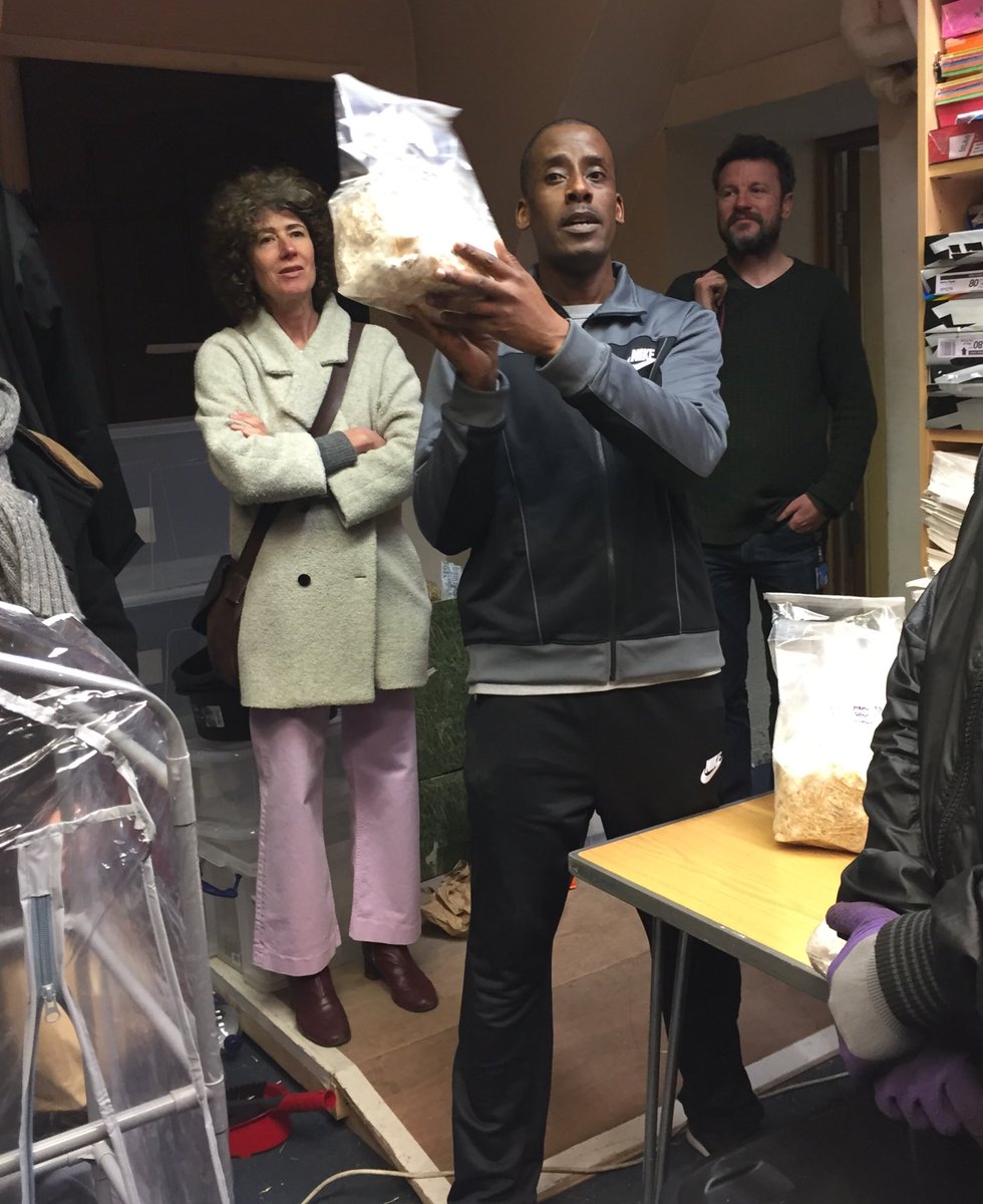 Edible_Utopia's tweet photo. We love our #edibleutopia mycologist- “all mushrooms are edible, but some only once”. https://t.co/Zg16DqMUw0
