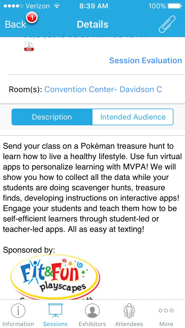 FCPS_ElemHPE's tweet image. Ran into @kniper1 at the Virtual Personalized Learning Session; using #IHT HR monitors &amp;amp; geocaching w #XNote Personalizing workouts for #fcpspe in #SHAPENashville
