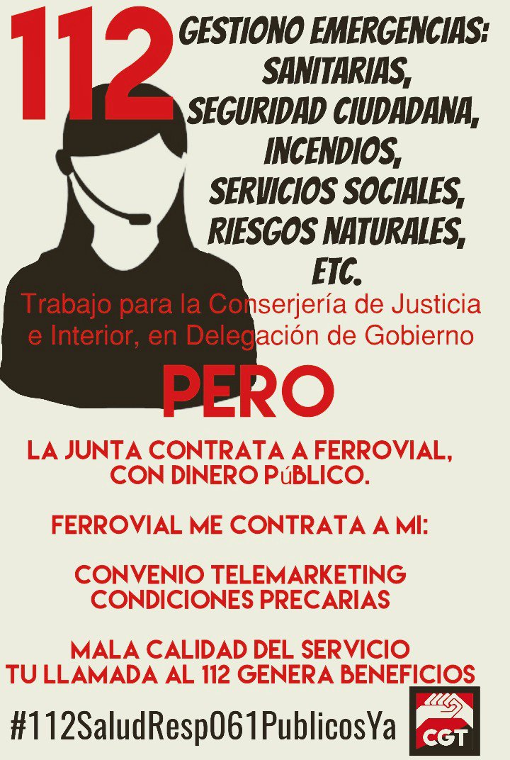 #112SaludResp061PublicosYa Los servicios de emergencias no son un negocio  el 22m apoya la moción di Si <a href="/AndaluciaJunta/">Junta de Andalucía</a> <a href="/Cs_Andalucia/">Ciudadanos Andalucía</a> <a href="/ppandaluz/">PP de Andalucía</a> <a href="/psoedeandalucia/">PSOE de Andalucía</a> @juanmarin_cs <a href="/martabosquet/">Marta Bosquet🇪🇦💚🤍💚</a> <a href="/rosaliaespinosa/">Rosalia Espinosa PP</a> <a href="/TeresaRodr_/">Teresa Rodríguez 🇵🇸 ۞</a>  <a href="/JuanMa_Moreno/">Juanma Moreno</a> @ZoeArcanio <a href="/susanadiaz/">Susana Díaz Pacheco</a>