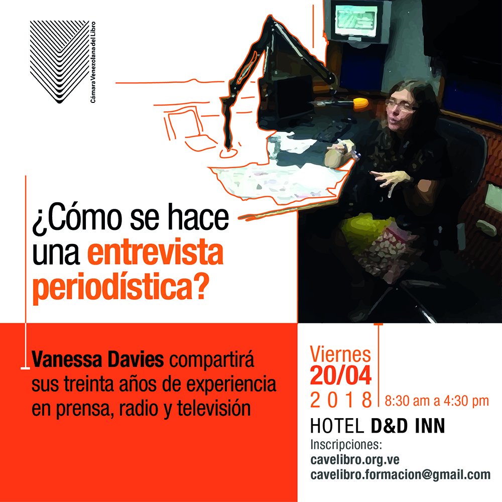 Cavelibro's tweet photo. #Talleres: ¿Cómo se hace una entrevista? dictado por #VanessaDavies. https://t.co/hKRtx1ksWL