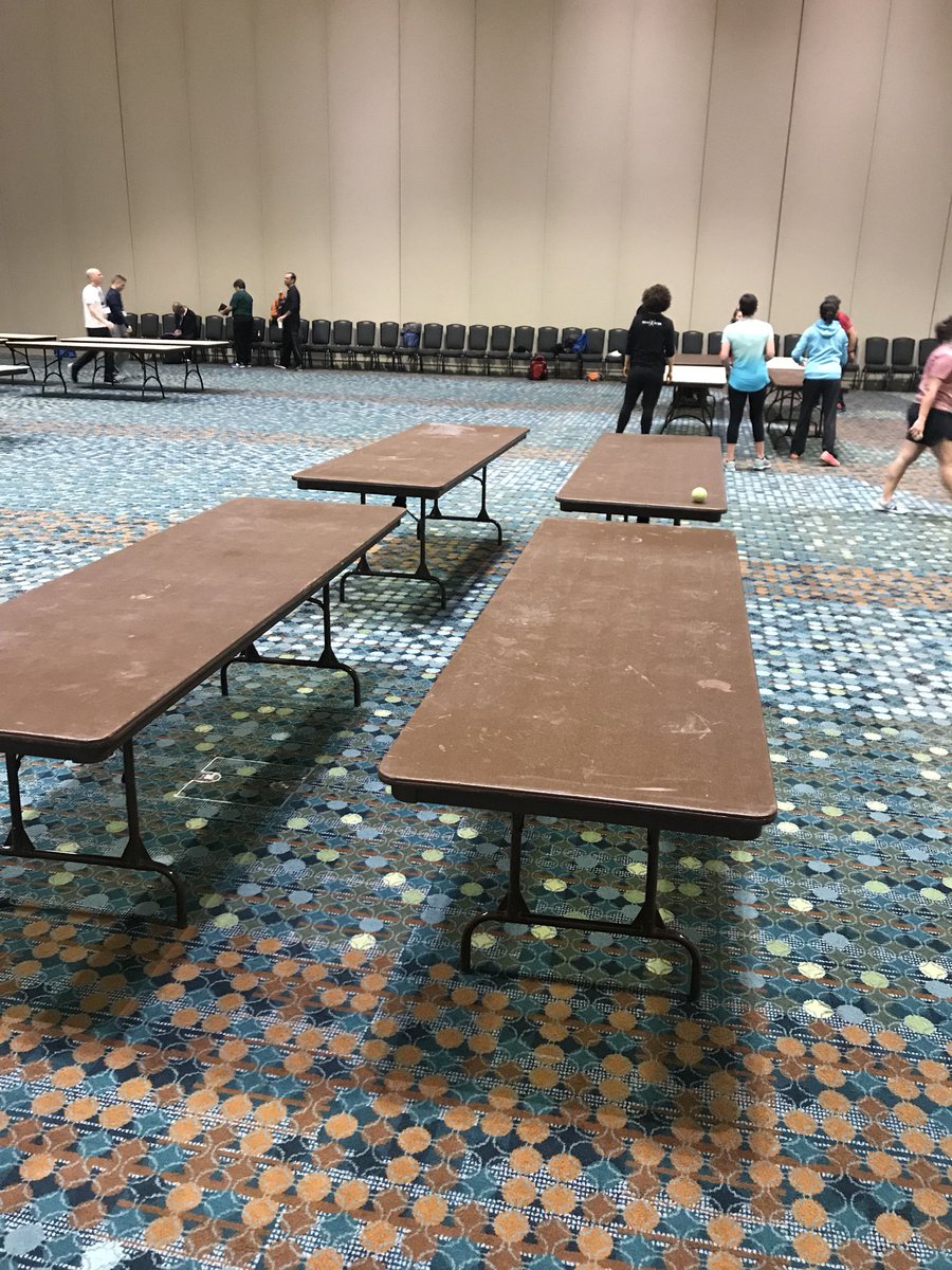 uwp_hhp's tweet photo. Learned a new game today! #hantis is played using 4 tables, 4 people and one tennis ball! We may have found a new club activity! Big thanks to @dr_nate_dawg for showing us the ropes! https://t.co/MSOlqtTMCl