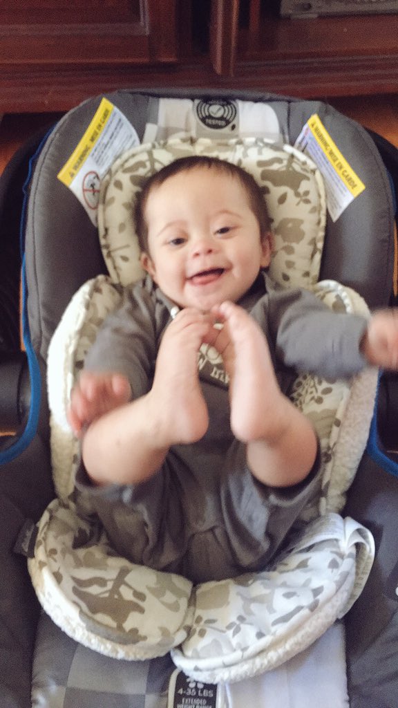 keg8198's tweet photo. The smallest things take up the most room in your heart. Today is world Down syndrome day and I'm so thankful for this sweet boy who smiles all the time and loves to snuggle. I can't wait to watch you continue to grow 💙💛 https://t.co/4vSamEjUv1