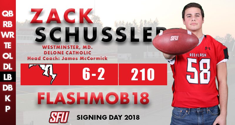 redwolvesfball's tweet photo. Welcome @zschu4 to the #RedFlash family!!! The YAIAA Division 3 Defensive Player of the Year recorded 136 tackles in 2017! #FlashMob18

https://t.co/V3NOSfX8Ad https://t.co/BtaK0rCTtc
