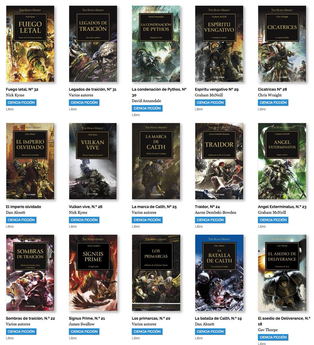 ¡En mundoswarhammer.com puedes ver todas las novelas de la saga #TheHorusHeresy disponibles en castellano así como los próximos lanzamientos! ow.ly/r3OC30j4DjT    #Warhammer40000