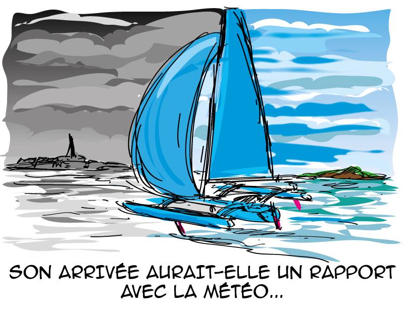 DefiVoileSEP's tweet photo. Qui en douterait ? 😂 Merci @RedgeBzh35 ✏. 
🔜 A tout à l'heure pour l'arrivée du @Multi50 à @VilleSaintMalo❗ https://t.co/N0ZbodUBkN