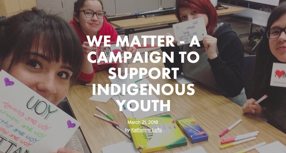 On today's blog, we're excited to share the amazing work that @WeMatterOrg is doing to inspire hope and support Indigenous youth empowerment. #WeMatter #WeMatterCampaign  goo.gl/VvUeFm