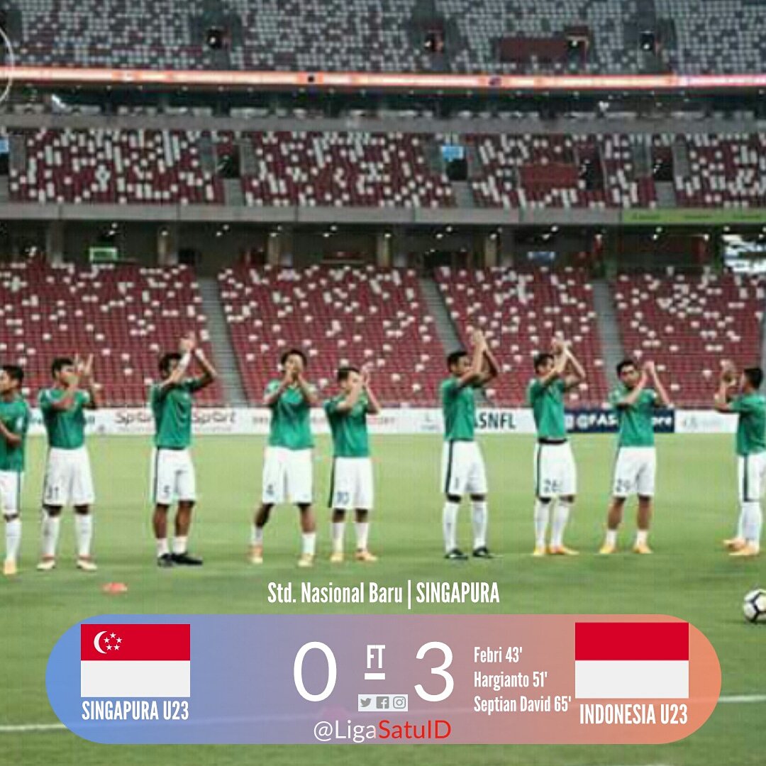 LigaIndonesiaKu's tweet photo. Garuda Muda berhasil menang Telak atas Tuan Rumah Singapura 🙌🙌👏
FT #singapura 0-3 #indonesia
📷 @pssi__fai
Siapa man of the match menurutmu?
#sepakbolaindonesia #ligaindonesia #liga1 #frendlymatch #singapura #indonesia #RiSING https://t.co/R92dMNTlPB
