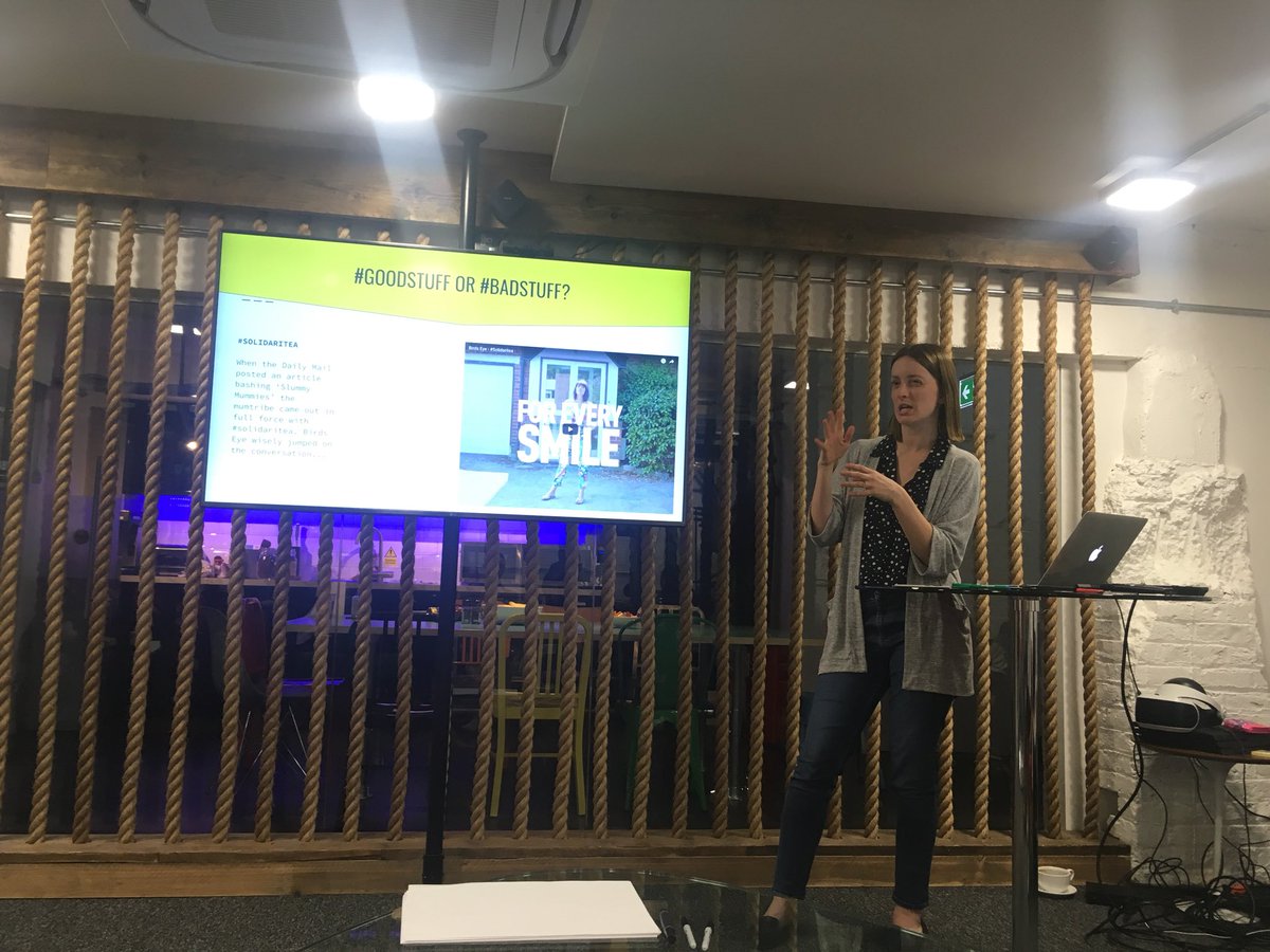 DMA_UK's tweet image. .@cherryduckinsta looking at #goodstuff or #badstuff ‘A lot of brands hashtag for the sake of the hashtag- there has to be a conversation behind it’ #writerscrawl2018