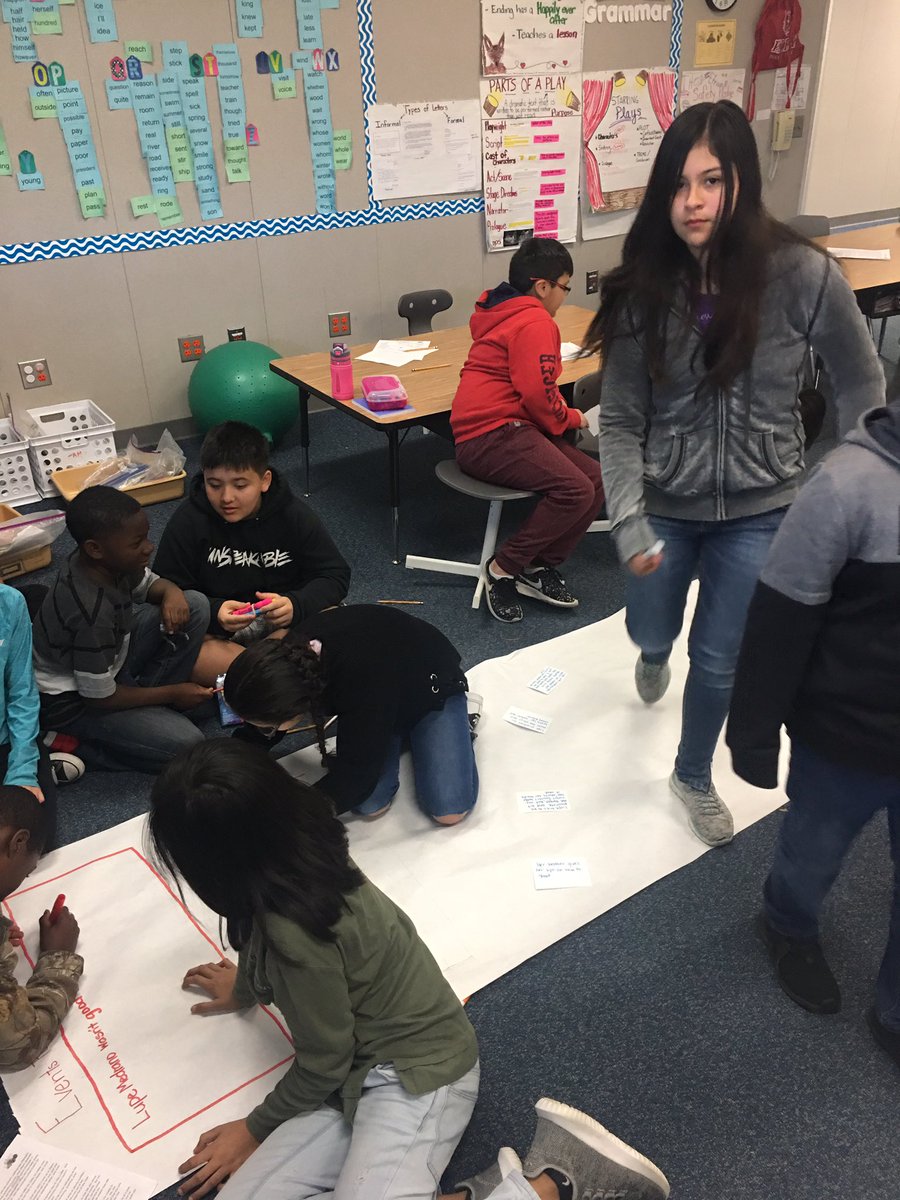 MrsRivera5th's tweet photo. Students working together to pull the events that led their character from the problem to the resolution. #plotchart @Coach_Rivera5th @KirkElementary @ceh1118 https://t.co/CtdH1c8xV4