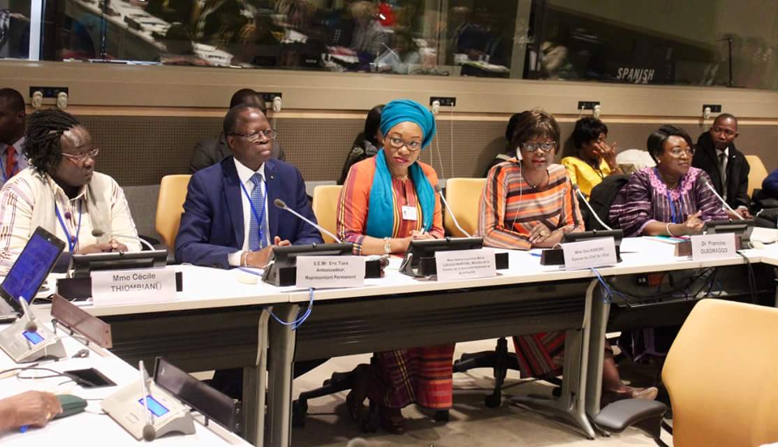 Thiomcy's tweet photo. "Les avortements comme deuxième cause de décès des femmes et des filles  au #Burkina" SG MinSanté à @UN_CSW. Stop barrières à l'application des lois. https://t.co/Y0xVAKX9jX