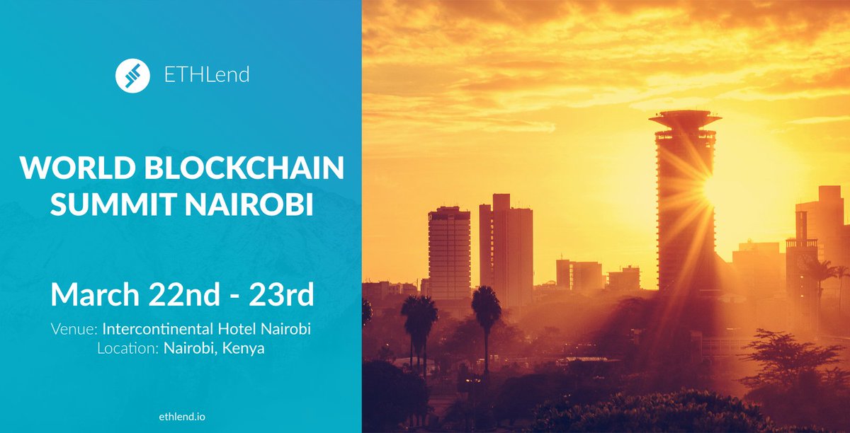 aave's tweet photo. 🇰🇪This week the ETHLend team, represented by Stani Kulechov, CEO and Anastasija Plotnikova, Business Development Manager, are participating at the World Blockchain Summit in Nairobi, Kenya. Come and join us! https://t.co/LeQG0MveWl https://t.co/wXXvQnGD65