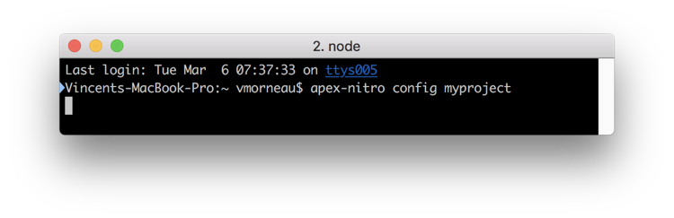 TalanOracleTech's tweet photo. APEX Nitro Tip #3: Project Configuration
Before you can use #APEXNitro, you need to configure a project. Executing the following on your command line:
apex-nitro config <myprojectname>
A browser tab will open, and follow the steps.
Read more https://t.co/h2N0dCoEDs #orclapex https://t.co/Ti0FJT2ns2