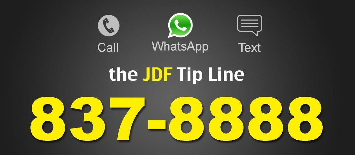 Call. Whats App. Text. Help us take back St Catherine from the criminals. Call the JDF Tip Line 837-8888 and telll us what you know. Your information could save a life... maybe even your own. #TakeBackJamaica