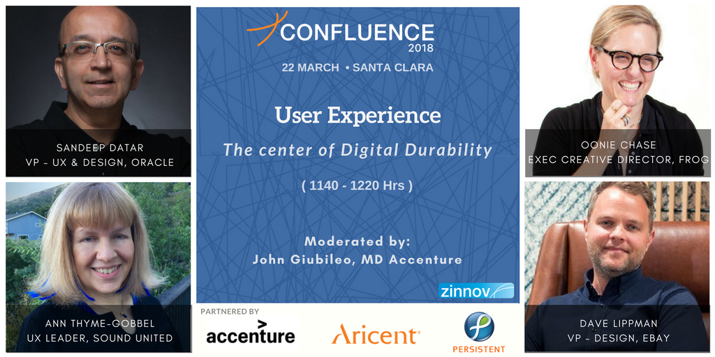 KarynLibrader's tweet photo. Only one day away - #ZinnovConfluence 2018! Explore how to create lasting user-centric solutions for today’s digital world, with #Accenture’s John Giubileo & industry thought leaders #DigitalisNow @Accenture_US @Zinnov @jgiubileo https://t.co/sADGLN4sFE
