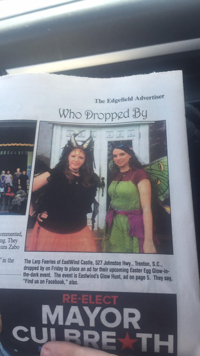 crochet_fairy's tweet photo. We made the paper!  We are in the Edgefield Advertiser today!  #thelarpfaeries #glowhunt #glowinthedarkeasteregghunt #madethepaper https://t.co/FU3JLL4y93