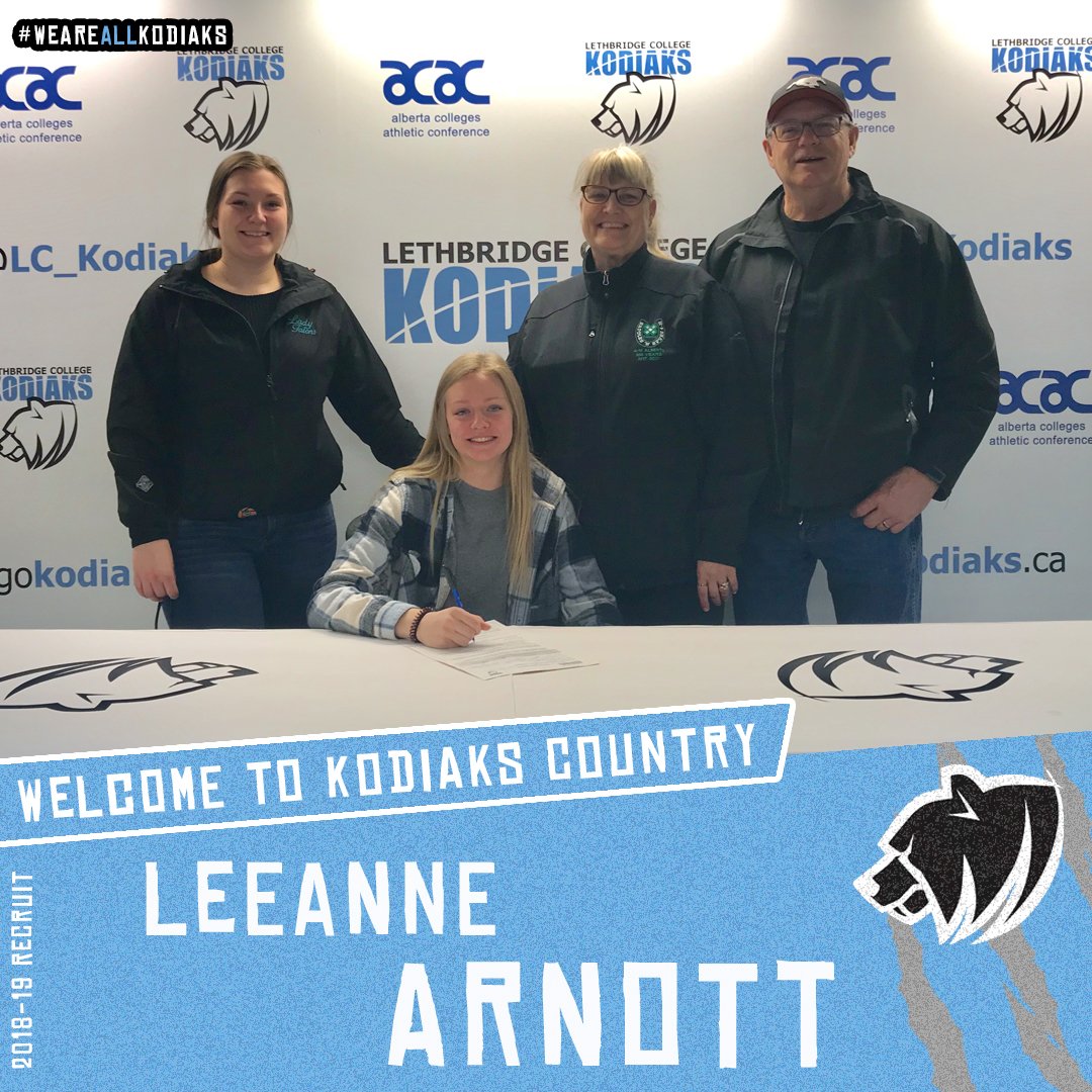 LPKodiaks's tweet photo. We're super excited about this one. Let's welcome LeeAnne Arnott to our women's volleyball program for 2018-19! 👏👏👏

LeeAnne is a well-rounded athlete hailing from Dunmore, AB. Read more about why we can't wait to see her in a Kodiaks uniform: https://t.co/zwhDGifgWI https://t.co/FDuZcGn2HF
