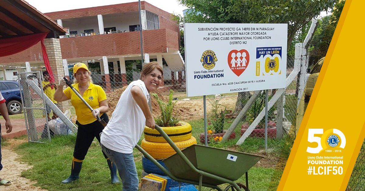 lionsclubs's tweet photo. When devastating floods hit Paraguay in December 2015, more than 130,000 people were impacted. LCIF provided a $200,000 Major Catastrophe grant to help rebuild schools. Enter this month's contest: you could win a special medal - https://t.co/F3aEtrdIh8 #LCIF50 https://t.co/sSz5ngP9v7