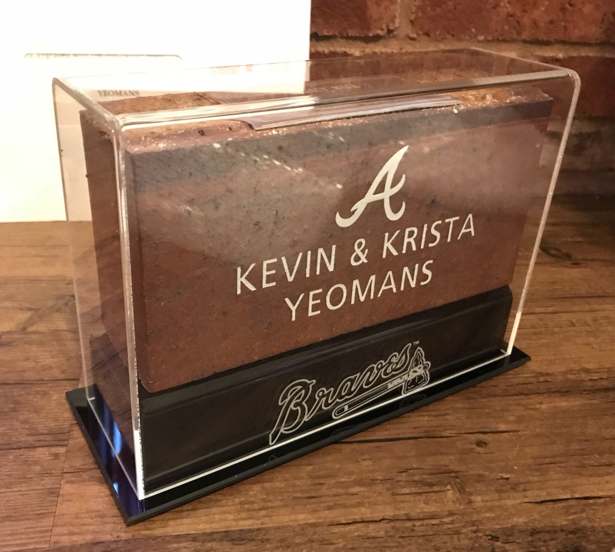 kacoggins's tweet photo. I donโt think Iโve ever been so excited about a gift. We got this for my parents for Christmas and just found out where it was placed! I canโt wait to see it next time weโre at @SunTrustPark to see the @Braves!โบ๏ธโพ๏ธโค๏ธ๐#baseballisalmosthere https://t.co/fYMn7PFWau