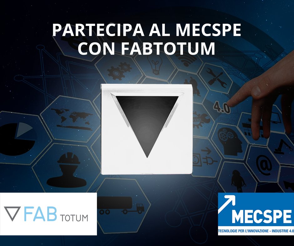 Se vuoi ricevere un ingresso omaggio e partecipare al #mecspe2018 grazie a #FABtotum inviaci un messaggio in privato scrivendo il tuo nome, il tuo cognome e la tua email. 
Ti aspettiamo al nostro stand al padiglione 6!

#FAB #mecspe #Parma #industry40 #manufacturing