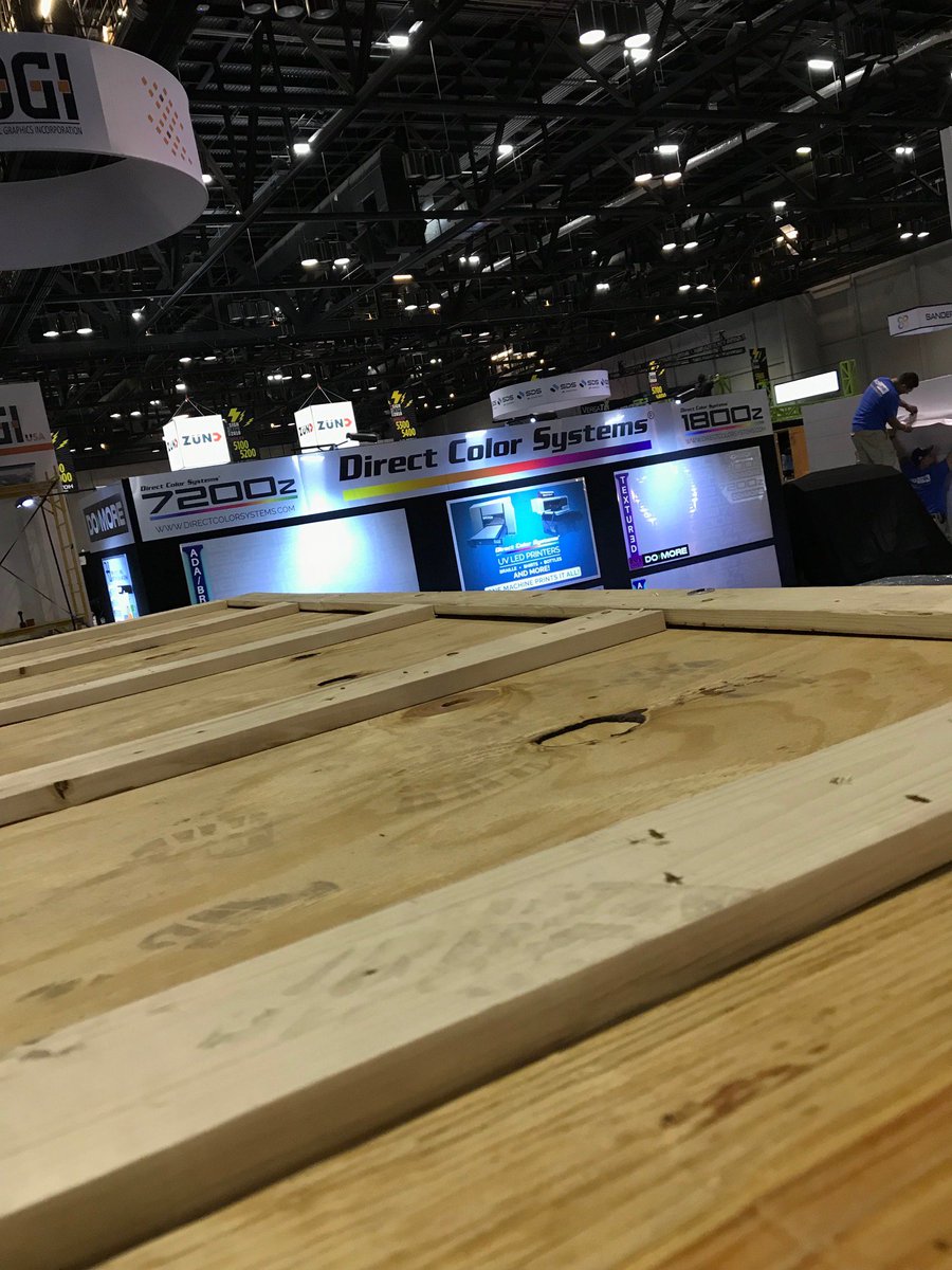 DCS_US's tweet photo. About to fill our space with printed samples and displays before @ISAsigns opens tomorrow morning. Be sure to swing by booth #4817. We will be printing ADA signs, t-shirts, water bottles, and more.
#DCS #DirectColorSystems #ISA2018 #UVPrinter #UVPrinting https://t.co/zp6xpBRX3o