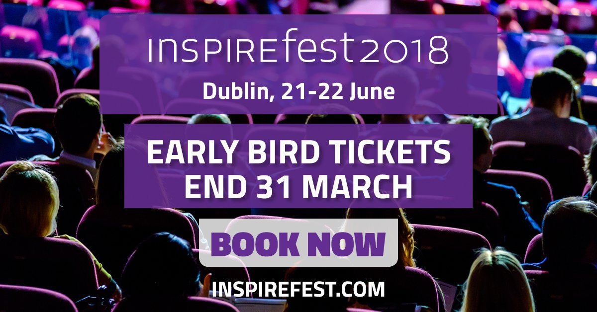 Snap up your Early Bird tickets to #Inspirefest while you still can! inspirefest.com/#tickets https://t.co/TWAI7XFtT6