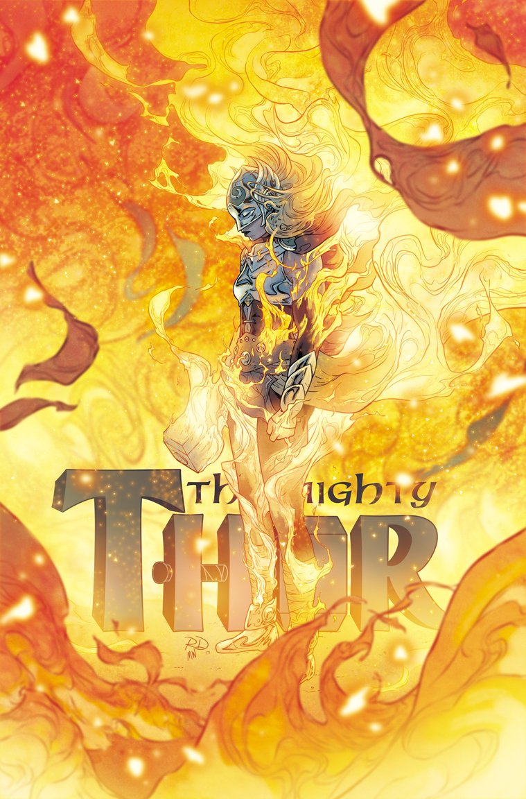 Aahhh THE MIGHTY THOR #705 is out now! This is a big one -- lemme know what you think. Preview drawn by me + colored by @COLORnMATT ⚡️?⚡️ 