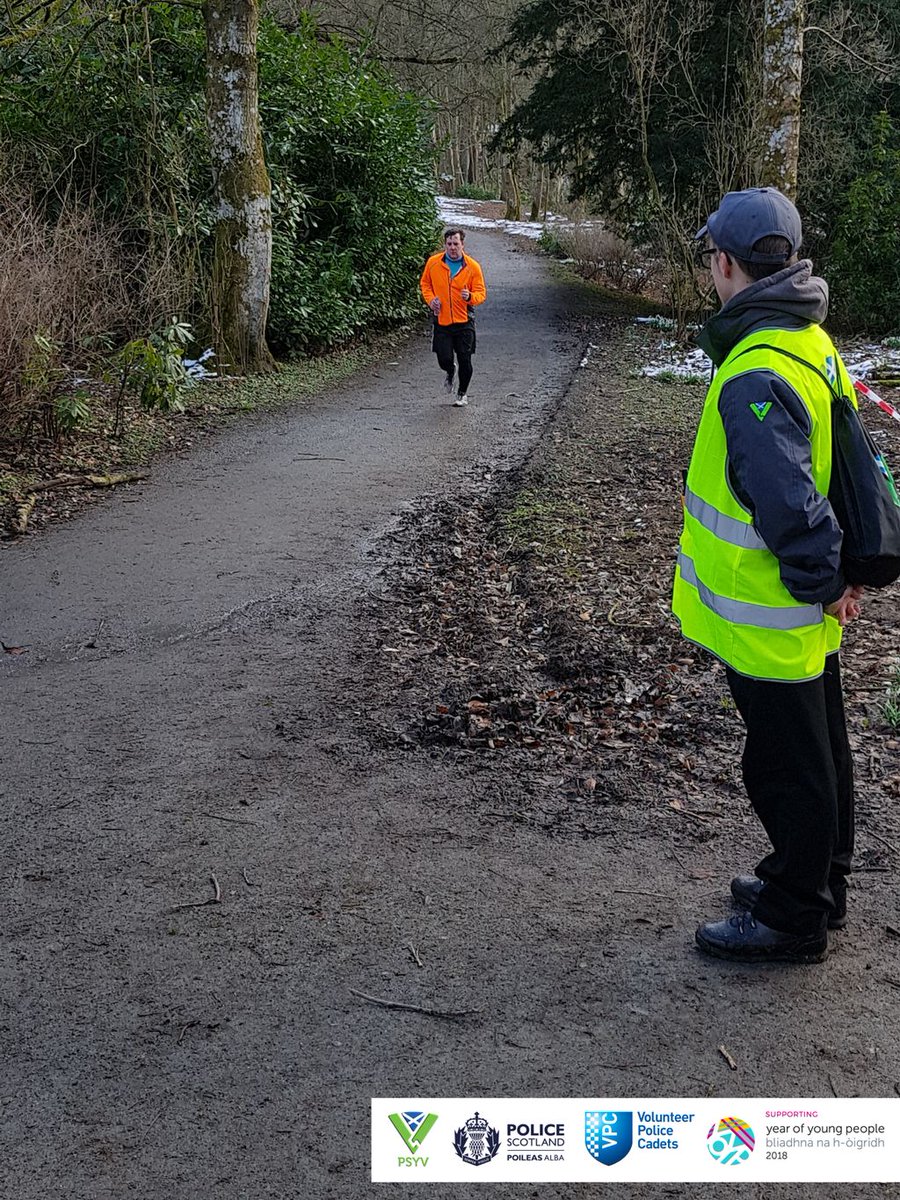 PSOSYouthVol's tweet photo. #PSYV Fraserburgh braved the bitterly cold weather to #volunteer as marshals on the route of the annual #MACBI Fun Run at @AdenCountryPark, Mintlaw.

Well done to all volunteers for turning out regardless of the weather.

@NorthEPolice @policescotland @NationalVPC #YOYP2018 https://t.co/QzBSDiGt1y