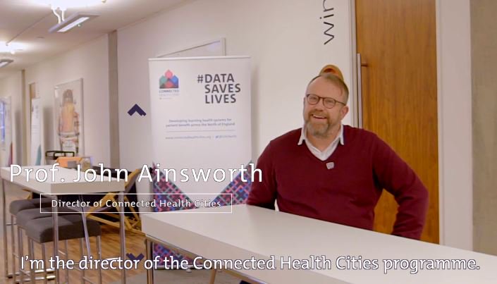 CHCNorth's tweet photo. What is Connected Health Cities? CHC Director, Prof. John Ainsworth explains in this short video: https://t.co/IYpsGFpmqI #DATASAVESLIVES https://t.co/fGvPFtygvt