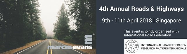 IRFofficial_org's tweet image. The 4th Annual Roads &amp;amp; Highways Conference in Singapore would feature industry experts providing insights on best practice strategies and techniques to reshape the urban landscape.
Register now: goo.gl/pyPGcM
@marcusevans #IntelligentTransportSystems #PPPs #RoadDesign