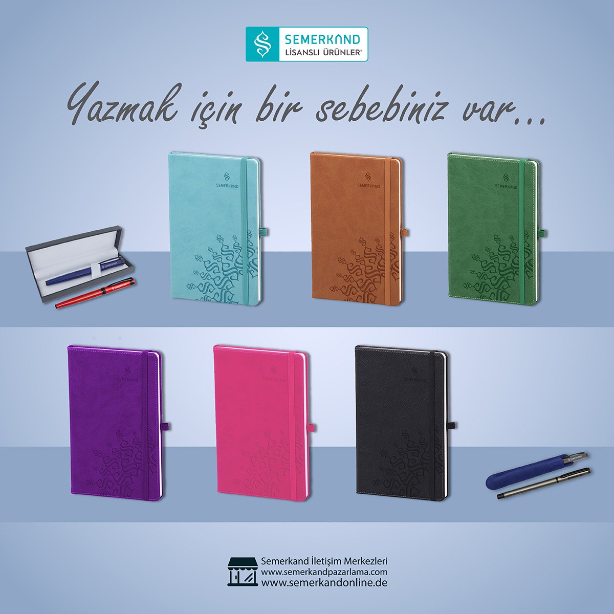Semerkand_Kitap's tweet photo. Semerkand Lisanslı Ürün grubunun çıkarmış olduğu Özel Yazı Defteri ve Kalemleri, Semerkand logo tasarımı ile her zaman size eşlik edecek.
Yazmak için bir sebebiniz var...
https://t.co/VG3xkBTB8j
#Semerkand #Defter #TermoDeriDefter #Kalem #LisanslıÜrünler https://t.co/7wnsylbByY
