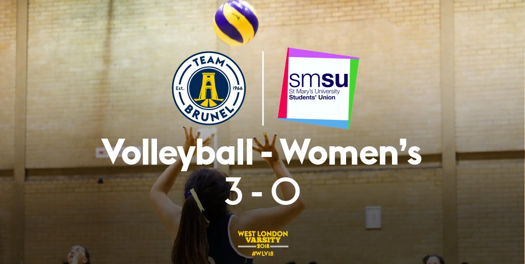 Women's Volleyball win for Brunel 3 - 0!! #WLV18
