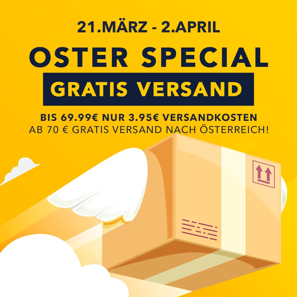 modellsport's tweet photo. 🐰 📦 Osterhasen aufgepasst! Wir haben den Versandkosten ab sofort einen Strich durch die Rechnung gemacht. 

Bis 69,99 € Bestellwert 👉 nur 3,95€ Versandkosten
Ab 70€ Bestellwert 👉 GRATIS VERSAND https://t.co/SneG1eX3nR