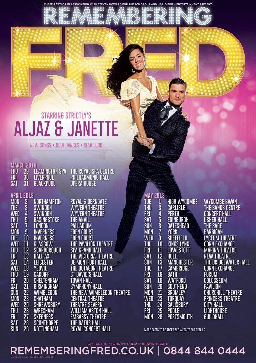 AstonJanetteFan's tweet photo. Go &amp; support Janette with her Remembering Fred Tour from March 29th to May 28th all over the UK   

Also go &amp; support Aston on the Rip It Up Tour from September 2018-October 2018 https://t.co/PE2pzb1V6T