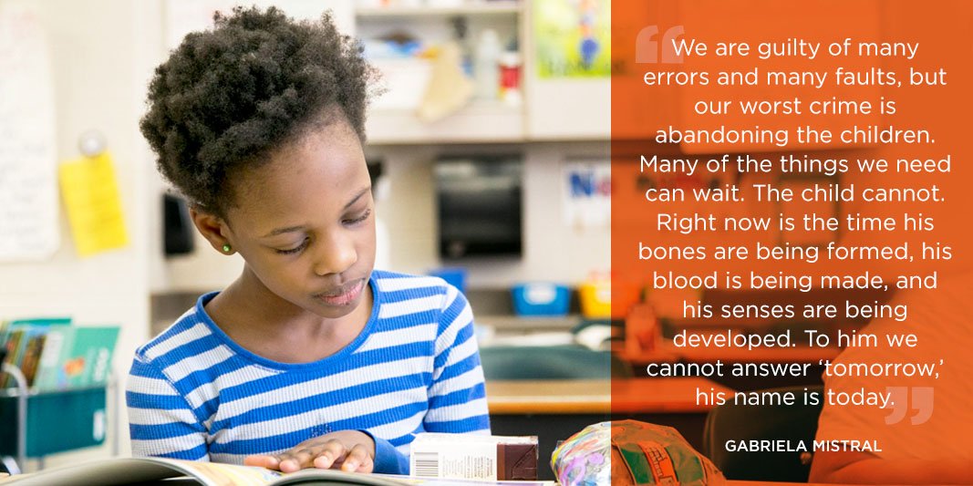 On #WorldPoetryDay, we're feeling inspired by the words of Gabriela Mistral. We believe in the greatness that lives in all children, and we refuse to let hunger get in the way.