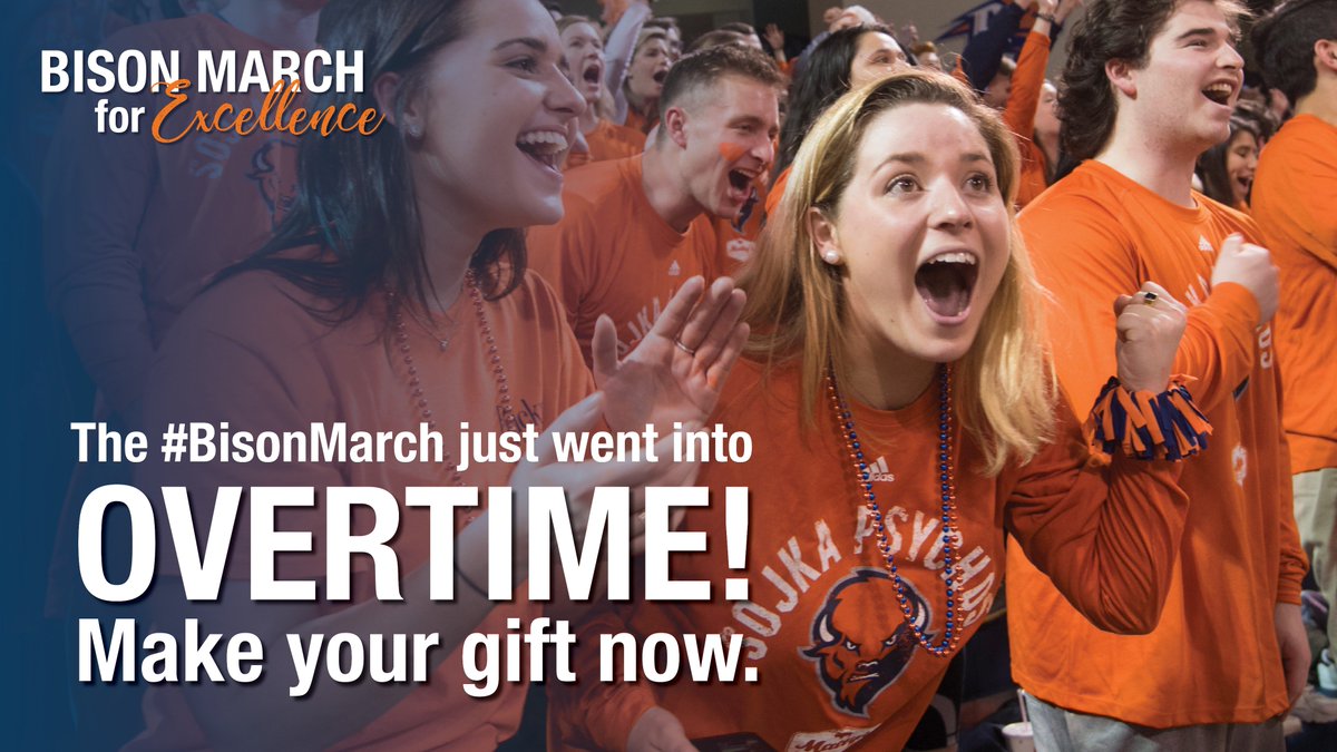 We're headed into OVERTIME of the #BisonMarch! #BisonNation, our student-athletes are depending on you. Make your gift here: bucknell.edu/script/Gifts/?…! #rayBucknell