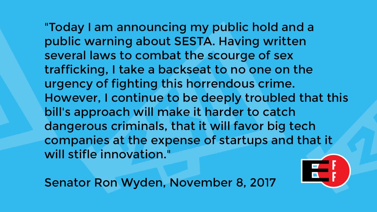 A quote from Senator Wyden:
