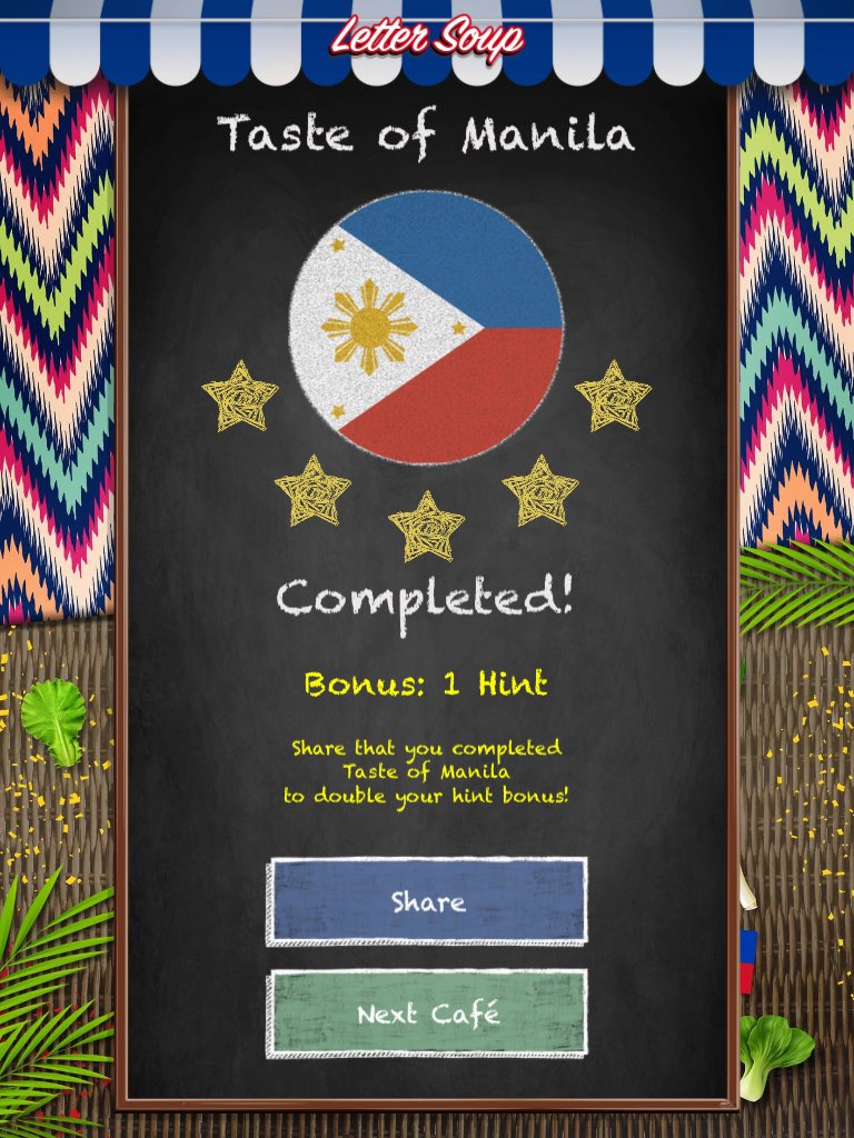 ScarthH's tweet photo. I just completed Taste of Manila in Letter Soup!

Download FREE for iOS:
https://t.co/36hN4Bub5k https://t.co/lUZv6FO7Am